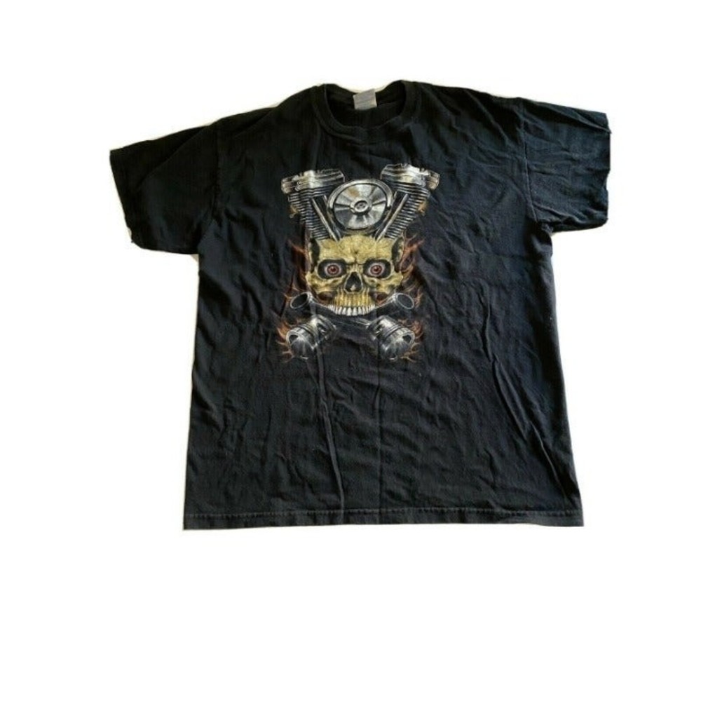 Piston Alley Suicide T-Shirt, Black Gildan Heavyweight Cotton, Sz.‎ Medium SS